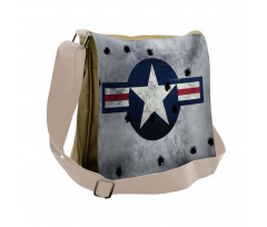 Star on Round Circle Messenger Bag