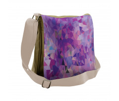 Violet Toned Triangles Messenger Bag