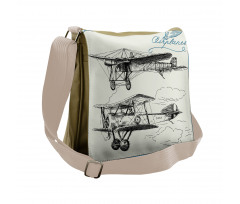 Aircraft Jets in Sky Messenger Bag