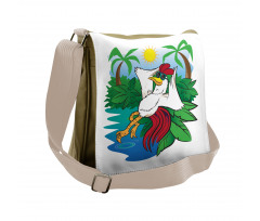 Rooster Exotic Paradise Messenger Bag