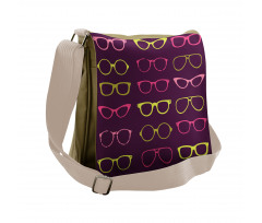 Retro Colorful Glasses Messenger Bag