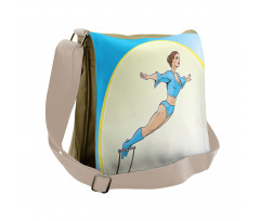 Woman Performing Trapeze Messenger Bag