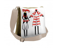 2 Moko Jumbies Silhouettes Messenger Bag