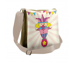 Clown Standing on a Ball Messenger Bag