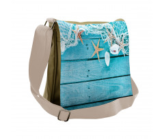 Nautical Shells and Net Messenger Bag