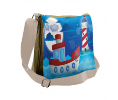 Nursery Ship Lighthouse Messenger Bag