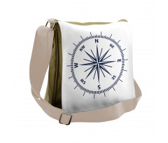 Monochromatic Windrose Art Messenger Bag