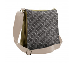 Round Geometric Streaks Messenger Bag