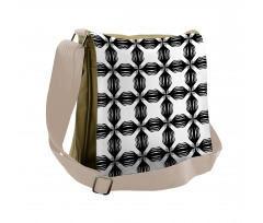 Monochrome Abstract Items Messenger Bag