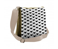 Modern Abstract Triangles Messenger Bag