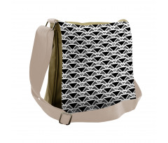 Modern Bars and Triangles Messenger Bag