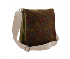 Colorful Branches with Buds Messenger Bag