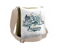 City Scenery Painting Messenger Bag