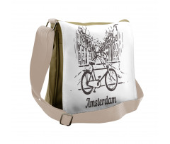 Bicycle Street Houses Messenger Bag