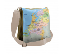 Map of Surrounded Regions Messenger Bag