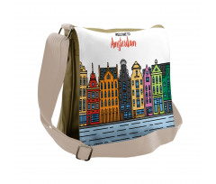 Colorful Graphic Street Messenger Bag