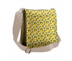 Graphic Lemons Leaves Messenger Bag