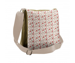 Roses and Leafy Branches Messenger Bag