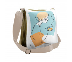 Randomly Scribbled Lady Cup Messenger Bag