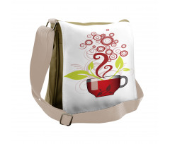 Circles Spirals Leaves Messenger Bag