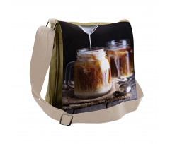 Iced Drink Milk Mason Jars Messenger Bag