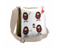 Cheerful Cartoon Characters Messenger Bag