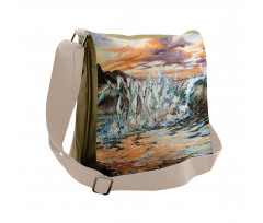 Retro Surreal Horses Messenger Bag