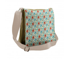 Flowers Folk Motifs Messenger Bag