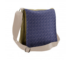 Sketch Style Motifs Messenger Bag