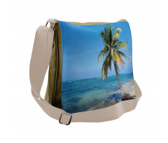 Image of a Single Palm Tree Messenger Bag