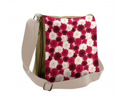 Blossoming Dahlia Flowers Messenger Bag