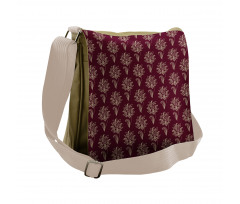 Damask Style Motifs Graphic Messenger Bag