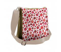 Circles Snowflake Motifs Messenger Bag