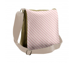 Diagonal Curved Stripes Messenger Bag