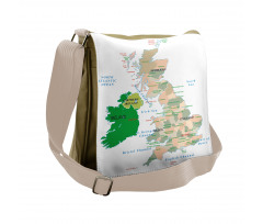 Country Names and Seas Messenger Bag