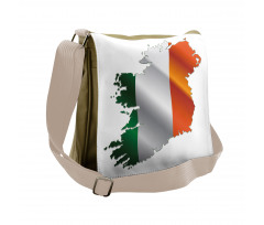 Irish Pride Flag Colors Messenger Bag