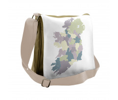 Pastel Tone Graphic Messenger Bag