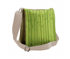 Bamboo Forest Tubes Art Messenger Bag