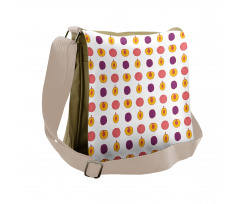 Tasty Food Choices Plum Peach Messenger Bag