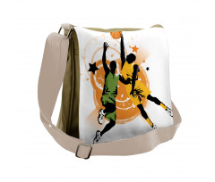 Basketball Players Art Messenger Bag