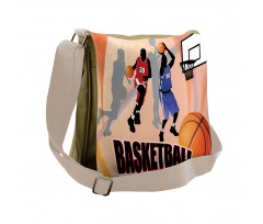 Vintage Basketball Art Messenger Bag