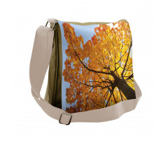 Maple Leaves Fall Autumn Messenger Bag