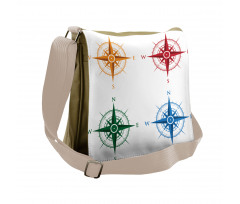 Colorful Compasses Messenger Bag