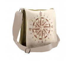 Vintage Compass Messenger Bag
