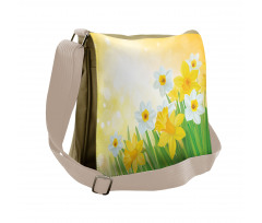 Flower Garden in Summer Messenger Bag