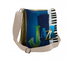 Jazz Music Keys Guitar Messenger Bag