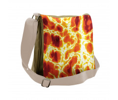 Hot Burning Lava Fire Messenger Bag