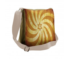 Grunge Star Sunrays Messenger Bag