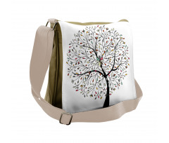 Colorful Leaves Surreal Tree Messenger Bag