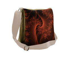 Digital Swirls Floral Messenger Bag